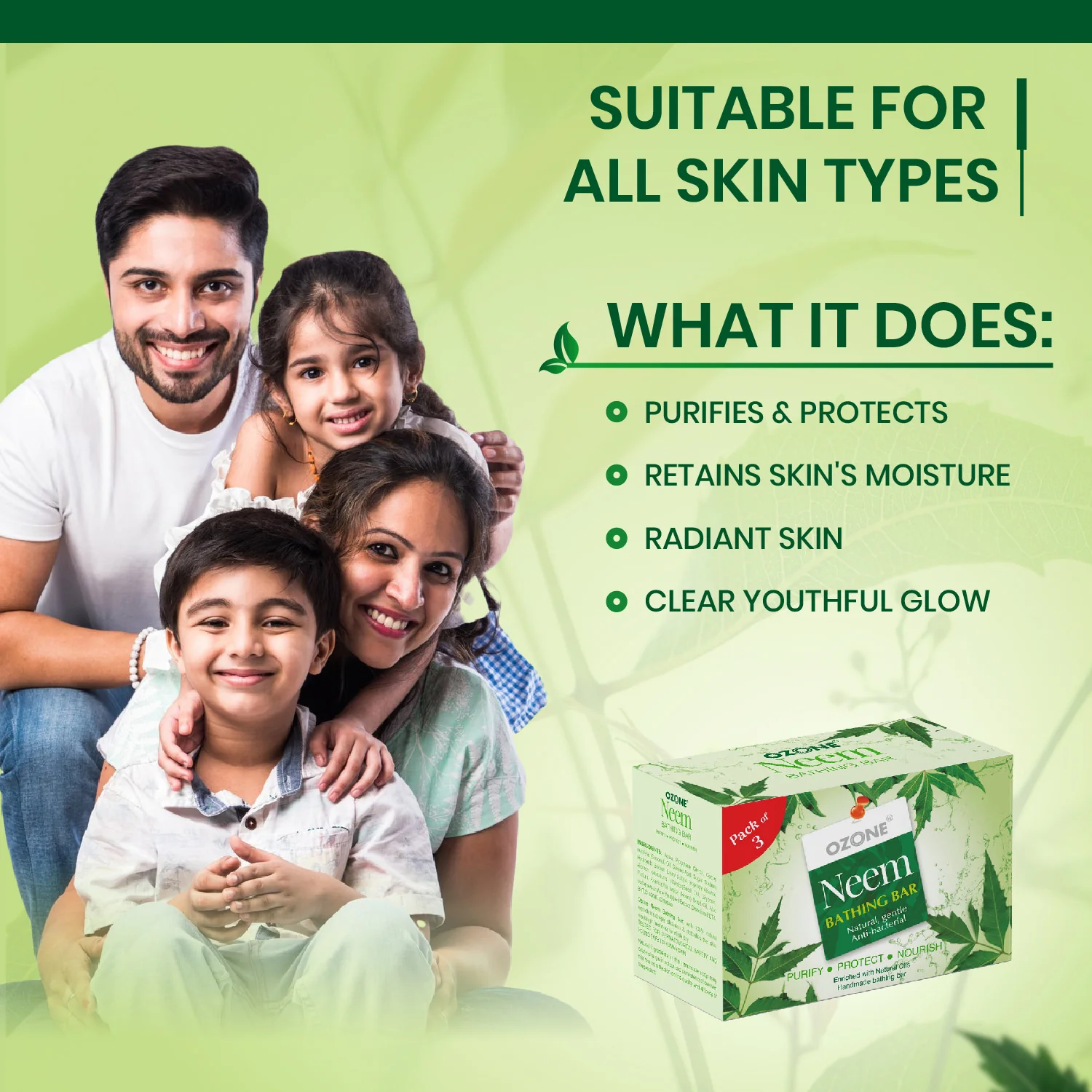 Neem Bathing Bar (Pack of 3) - Image 4